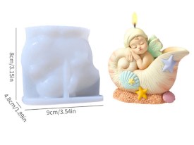 Molde silicona caracol con nene 